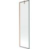 Mexen Next Badewannenfaltwand 1-flügelig 50 x 150 cm, schwarzer Rahmen, gebürstetes Kupfer - 895-050-000-00-70-65