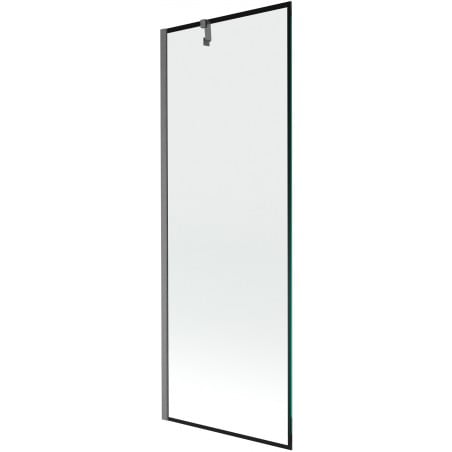 Mexen Next 1-flügelige Badewannenfaltwand 70 x 150 cm, schwarzer Rahmen, gun gray gebürstet - 895-070-000-00-70-66