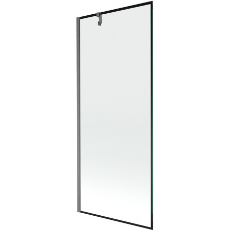 Mexen Next Duschwand 1-flügelig 80 x 150 cm, schwarzer Rahmen, gebürstet Gun Gray - 895-080-000-00-70-66