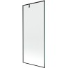 Mexen Next Duschwand 1-flügelig 80 x 150 cm, schwarzer Rahmen, gebürstet Gun Gray - 895-080-000-00-70-66