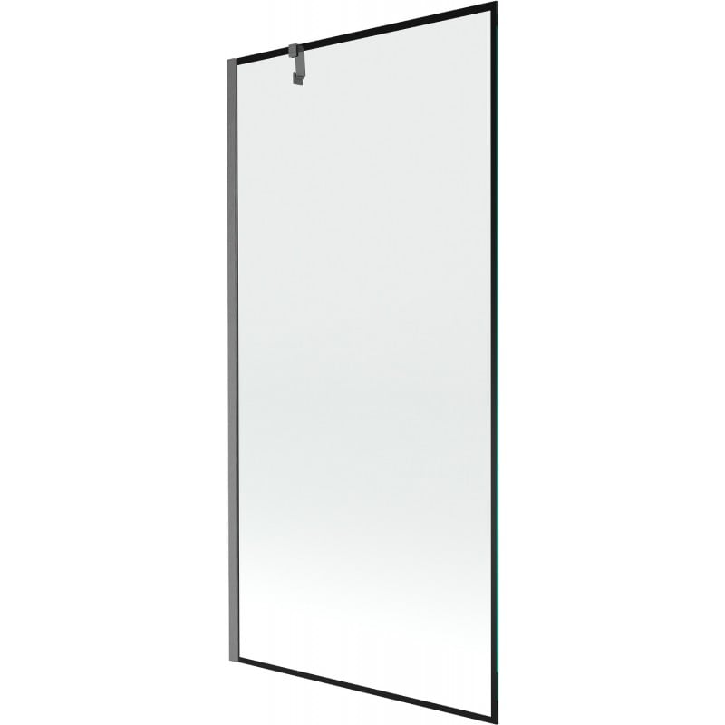 Mexen Next Badewannen-Faltwand 1-flügelig 90 x 150 cm, schwarzer Rahmen, gebürstetes Gun Gray - 895-090-000-00-70-66