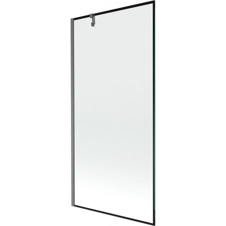 Mexen Next Badewannen-Faltwand 1-flügelig 90 x 150 cm, schwarzer Rahmen, gebürstetes Gun Gray - 895-090-000-00-70-66