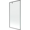Mexen Next Badewannen-Faltwand 1-flügelig 90 x 150 cm, schwarzer Rahmen, gebürstetes Gun Gray - 895-090-000-00-70-66