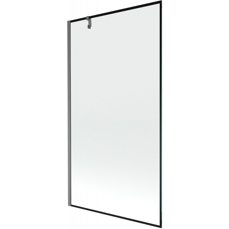 Mexen Next Duschwand 1-flügelig 100 x 150 cm, schwarzer Rahmen, gebürstetes Gun Gray - 895-100-000-00-70-66