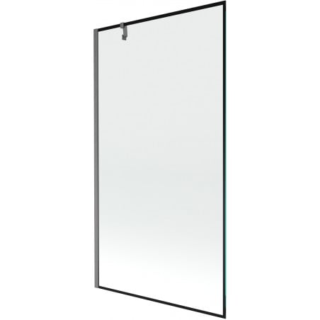 Mexen Next Duschwand 1-flügelig 100 x 150 cm, schwarzer Rahmen, gebürstetes Gun Gray - 895-100-000-00-70-66