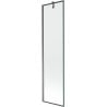 Mexen Next Badeabtrennung 1-flügelig 50 x 150 cm, schwarzer Rahmen, Gun Metal - 895-050-000-00-70-95