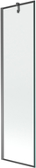Mexen Next 1-flügelige Badewannenfalttür 50 x 150 cm, schwarzer Rahmen, Gun Metal - 895-050-000-00-70-95
