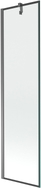 Mexen Next Badeabtrennung 1-flügelig 50 x 150 cm, schwarzer Rahmen, Gun Metal - 895-050-000-00-70-95