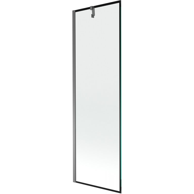 Mexen Next Badeabtrennung 1-flügelig 60 x 150 cm, schwarzer Rahmen, Gun Metal - 895-060-000-00-70-95