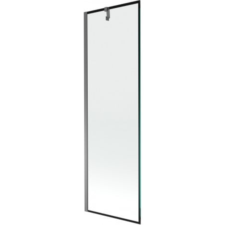 Mexen Next Badeabtrennung 1-flügelig 60 x 150 cm, schwarzer Rahmen, Gun Metal - 895-060-000-00-70-95