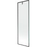Mexen Next Badeabtrennung 1-flügelig 60 x 150 cm, schwarzer Rahmen, Gun Metal - 895-060-000-00-70-95