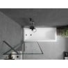 Mexen Next Badewannenabtrennung 1-teilig 70 x 150 cm, schwarzer Rahmen, Gun Metal - 895-070-000-00-70-95