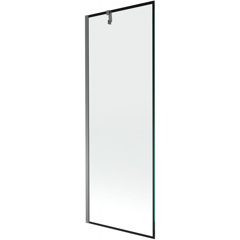 Mexen Next Badewannenabtrennung 1-teilig 70 x 150 cm, schwarzer Rahmen, Gun Metal - 895-070-000-00-70-95