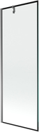 Mexen Next Badewannenabtrennung 1-teilig 70 x 150 cm, schwarzer Rahmen, Gun Metal - 895-070-000-00-70-95