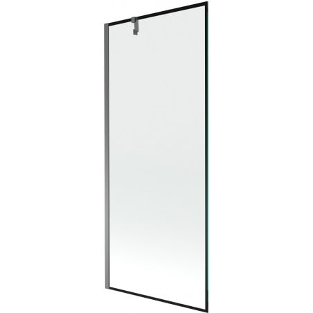 Mexen Next Badewannenabtrennung 1-flügelig 80 x 150 cm, schwarzer Rahmen, Gun Metal - 895-080-000-00-70-95
