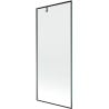 Mexen Next Badewannenabtrennung 1-flügelig 80 x 150 cm, schwarzer Rahmen, Gun Metal - 895-080-000-00-70-95