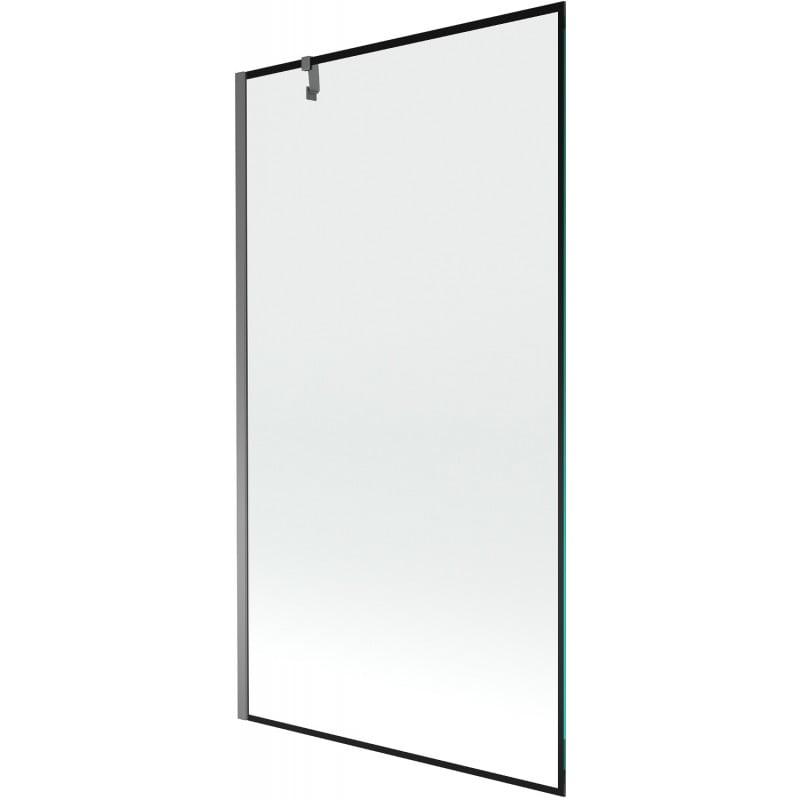 Mexen Next Badewannenwand 1-flügelig 100 x 150 cm, schwarzer Rahmen, Gun-Metal - 895-100-000-00-70-95