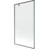 Mexen Next Badewannenwand 1-flügelig 100 x 150 cm, schwarzer Rahmen, Gun-Metal - 895-100-000-00-70-95
