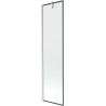 Mexen Next Badewannenfaltwand 1-flügelig 50 x 150 cm, schwarzer Rahmen, gebürstetes Nickel - 895-050-000-00-70-97