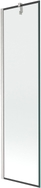 Mexen Next Badewannenfaltwand 1-flügelig 50 x 150 cm, schwarzer Rahmen, gebürstetes Nickel - 895-050-000-00-70-97