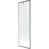 Mexen Next Badewannenabtrennung 1-flügelig 60 x 150 cm, schwarzer Rahmen, gebürstetes Nickel - 895-060-000-00-70-97