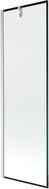Mexen Next Badewannenabtrennung 1-flügelig 60 x 150 cm, schwarzer Rahmen, gebürstetes Nickel - 895-060-000-00-70-97