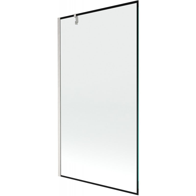 Mexen Next Duschwand 1-flügelig 100 x 150 cm, schwarzer Rahmen, gebürstetes Nickel - 895-100-000-00-70-97