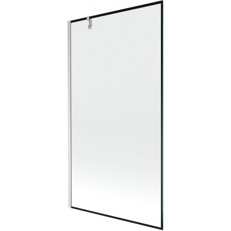 Mexen Next Duschwand 1-flügelig 100 x 150 cm, schwarzer Rahmen, gebürstetes Nickel - 895-100-000-00-70-97