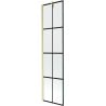 Mexen Next Duschabtrennung 1-flügelig 50 x 150 cm, schwarzes Gitter, gebürstetes Gold - 895-050-000-00-77-55