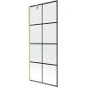 Mexen Next Badewannenfaltwand 1-flügelig 80 x 150 cm, schwarzes Gitter, gebürstetes Gold - 895-080-000-00-77-55