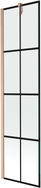 Mexen Next 1-flügelige Duschabtrennung 50 x 150 cm, schwarzes Gitter, gebürstetes Kupfer - 895-050-000-00-77-65