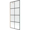Mexen Next 1-flügelige Duschwand 80 x 150 cm, schwarzes Gitter, gebürstetes Kupfer - 895-080-000-00-77-65