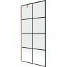 Mexen Next Einzelflügelige Duschwand 90 x 150 cm, schwarzes Gitter, gebürstetes Kupfer - 895-090-000-00-77-65