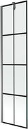 Mexen Next Wannenspritzschutz 1-flügelig 50 x 150 cm, schwarzes Gitter, Gun Metal - 895-050-000-00-77-95