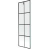 Mexen Next Duschabtrennung 1-flügelig 60 x 150 cm, schwarzes Gitter, Gun Metal - 895-060-000-00-77-95