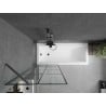 Mexen Next Badewannenfaltwand 1-flügelig 70 x 150 cm, schwarzes Gitter, Gun Metal - 895-070-000-00-77-95