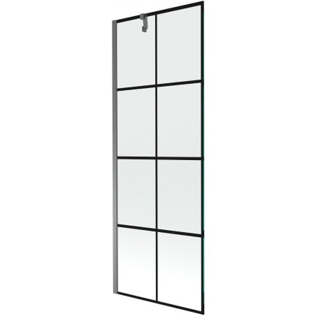 Mexen Next Badewannenfaltwand 1-flügelig 70 x 150 cm, schwarzes Gitter, Gun Metal - 895-070-000-00-77-95