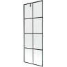 Mexen Next Badewannenfaltwand 1-flügelig 70 x 150 cm, schwarzes Gitter, Gun Metal - 895-070-000-00-77-95
