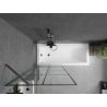 Mexen Next Duschabtrennung 1-teilig 80 x 150 cm, schwarzes Gitter, Gun Metal - 895-080-000-00-77-95