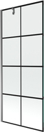 Mexen Next Duschabtrennung 1-teilig 80 x 150 cm, schwarzes Gitter, Gun Metal - 895-080-000-00-77-95