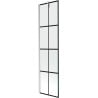 Mexen Next Badewannenfaltwand 1-flügelig 50 x 150 cm, schwarzes Raster, gebürsteter Nickel - 895-050-000-00-77-97