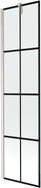 Mexen Next Badewannenfaltwand 1-flügelig 50 x 150 cm, schwarzes Raster, gebürsteter Nickel - 895-050-000-00-77-97
