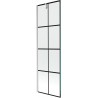 Mexen Next 1-flügelige Badewannenabtrennung 60 x 150 cm, schwarzes Gitter, gebürsteter Nickel - 895-060-000-00-77-97