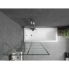 Mexen Next Badewannen-Faltwand 1-flügelig 80 x 150 cm, schwarzes Gitter, gebürsteter Nickel - 895-080-000-00-77-97