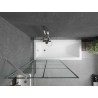 Mexen Next Badewannen-Faltwand 1-flügelig 90 x 150 cm, schwarzes Gitter, gebürsteter Nickel - 895-090-000-00-77-97