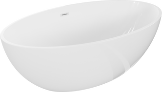 Mexen Nike freistehende Badewanne 175 x 100 cm, weiß, weißer Überlauf - 54071751000-20