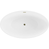 Mexen Nike freistehende Badewanne 175 x 100 cm, weiß, Überlauf gold - 54071751000-50
