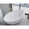 Mexen Nike freistehende Badewanne 175 x 100 cm, weiß, Überlauf gold - 54071751000-50