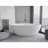 Mexen Nike freistehende Badewanne 175 x 100 cm, weiß, Überlauf Roségold - 54071751000-60