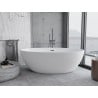 Mexen Nike freistehende Badewanne 175 x 100 cm, weiß, Überlauf gun gray gebürstet - 54071751000-66
